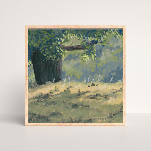 Autumn Wheat Fields - Gouache Painting - Signed Fine Art Print