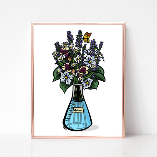 Science Purple Floral Print