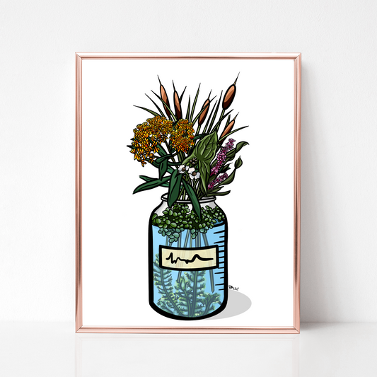 Wetland Science Floral Print
