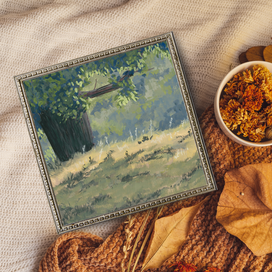 Autumn Wheat Fields - Gouache Painting - Signed Fine Art Print