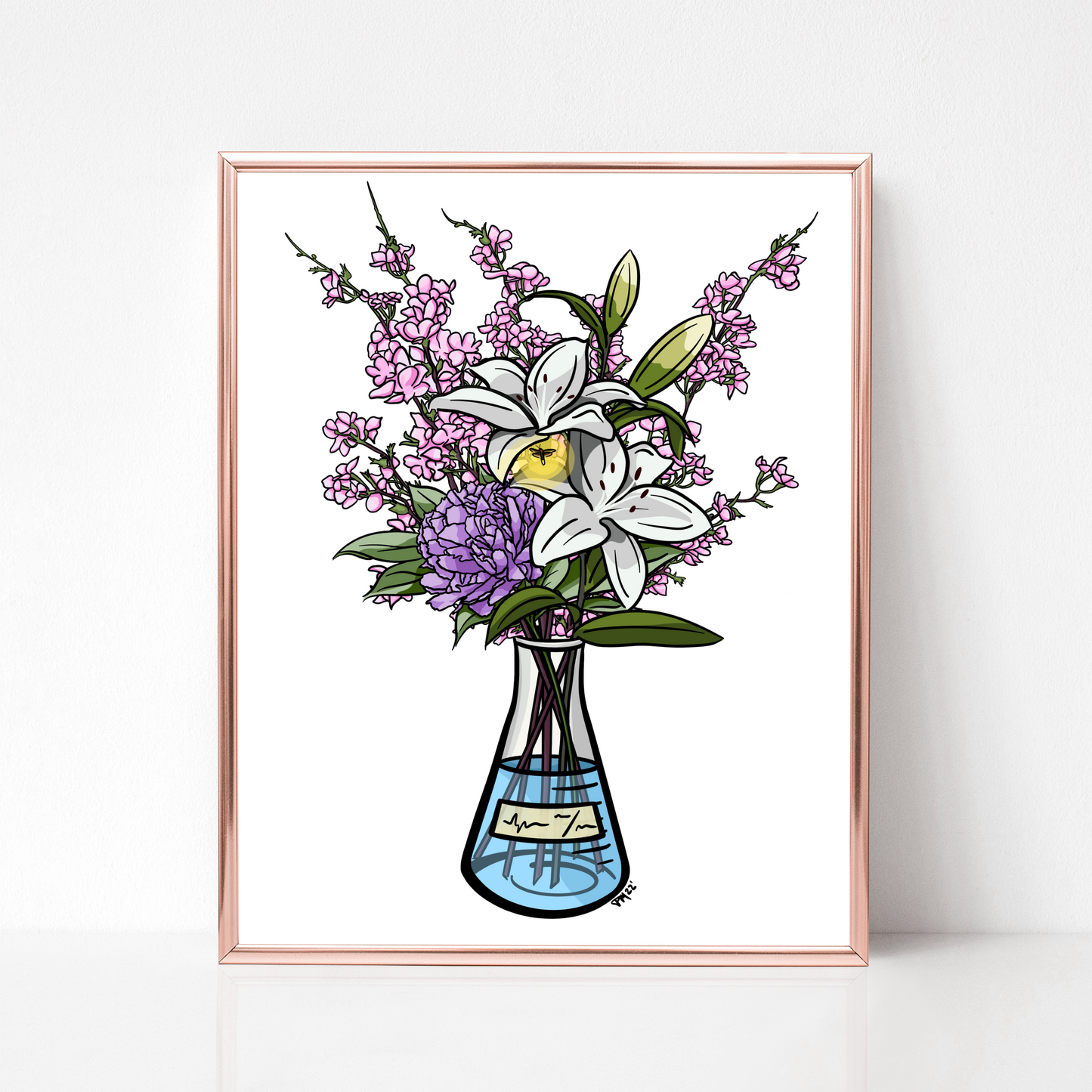 Science Cherry Blossom Floral Print