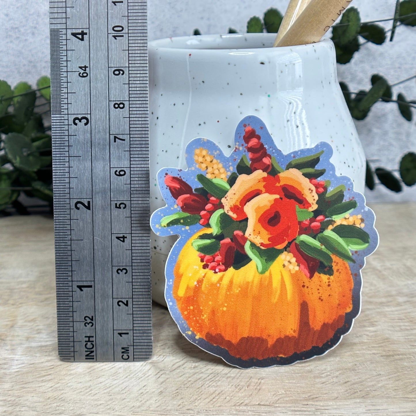 Gouache Pumpkin Vinyl Sticker