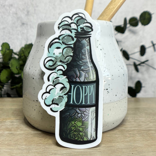 Hoppy Beer Bottle Vinyl Sticker