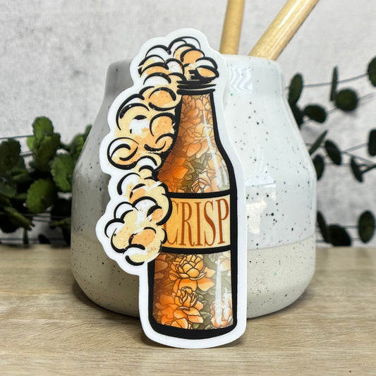 Crisp Beer Bottle Vinyl Sticker