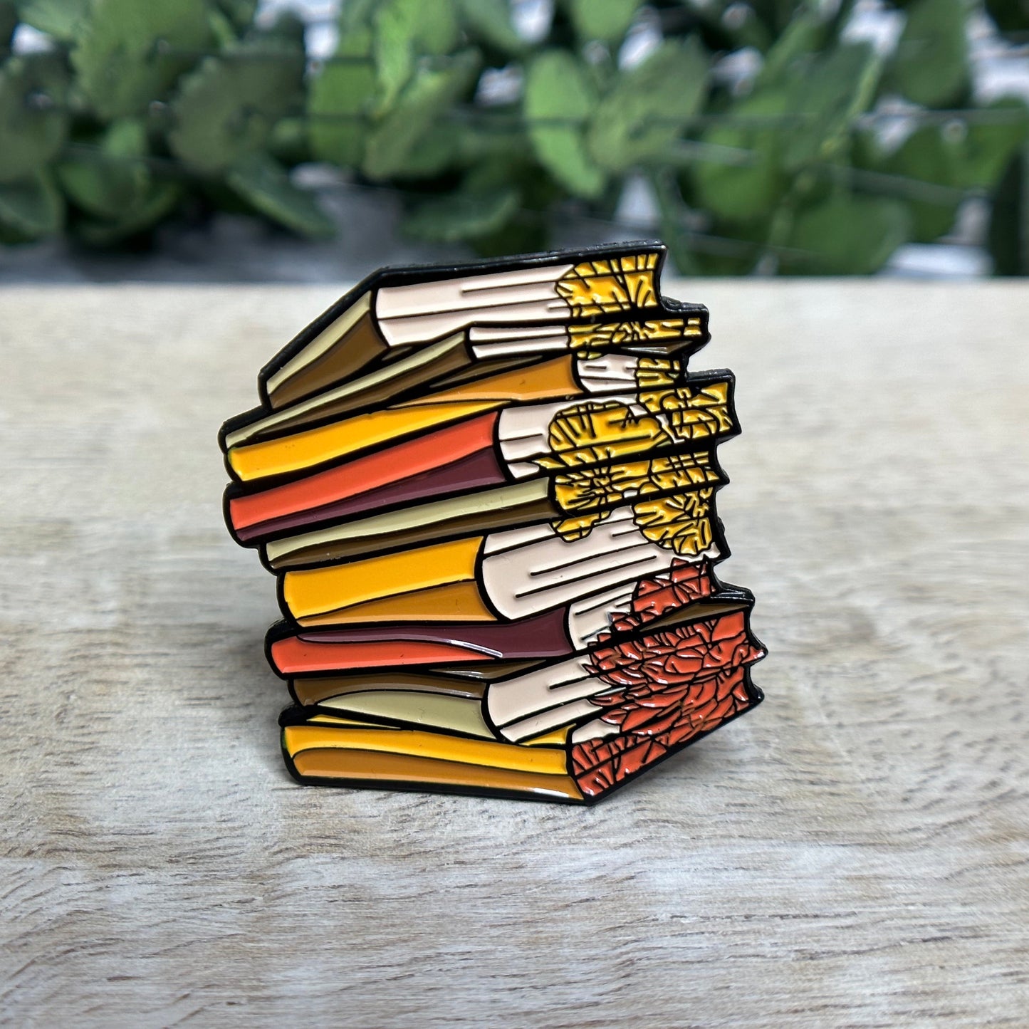 Floral Book Enamel Pin Set of 4