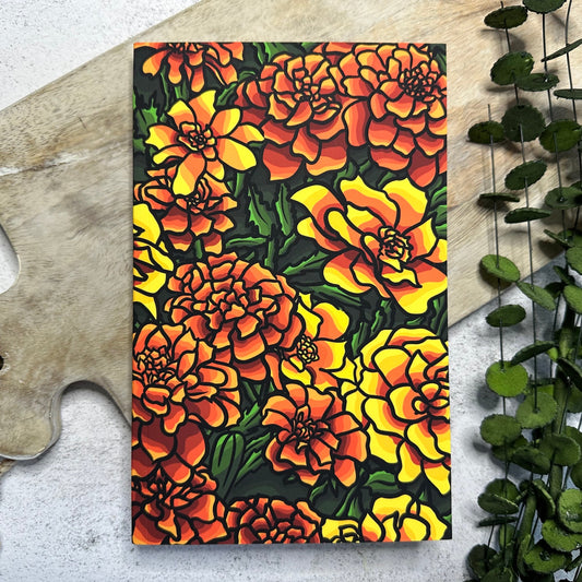 8"x5" Marigold Notebook, Layflat, Dotted