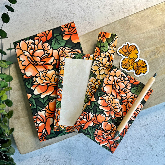 Peach Rose Stationery Gift Set