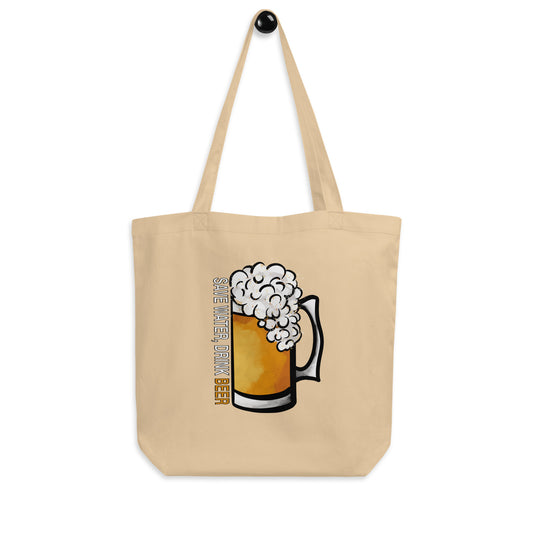 Save Water Drink Beer Beige Tote Bag