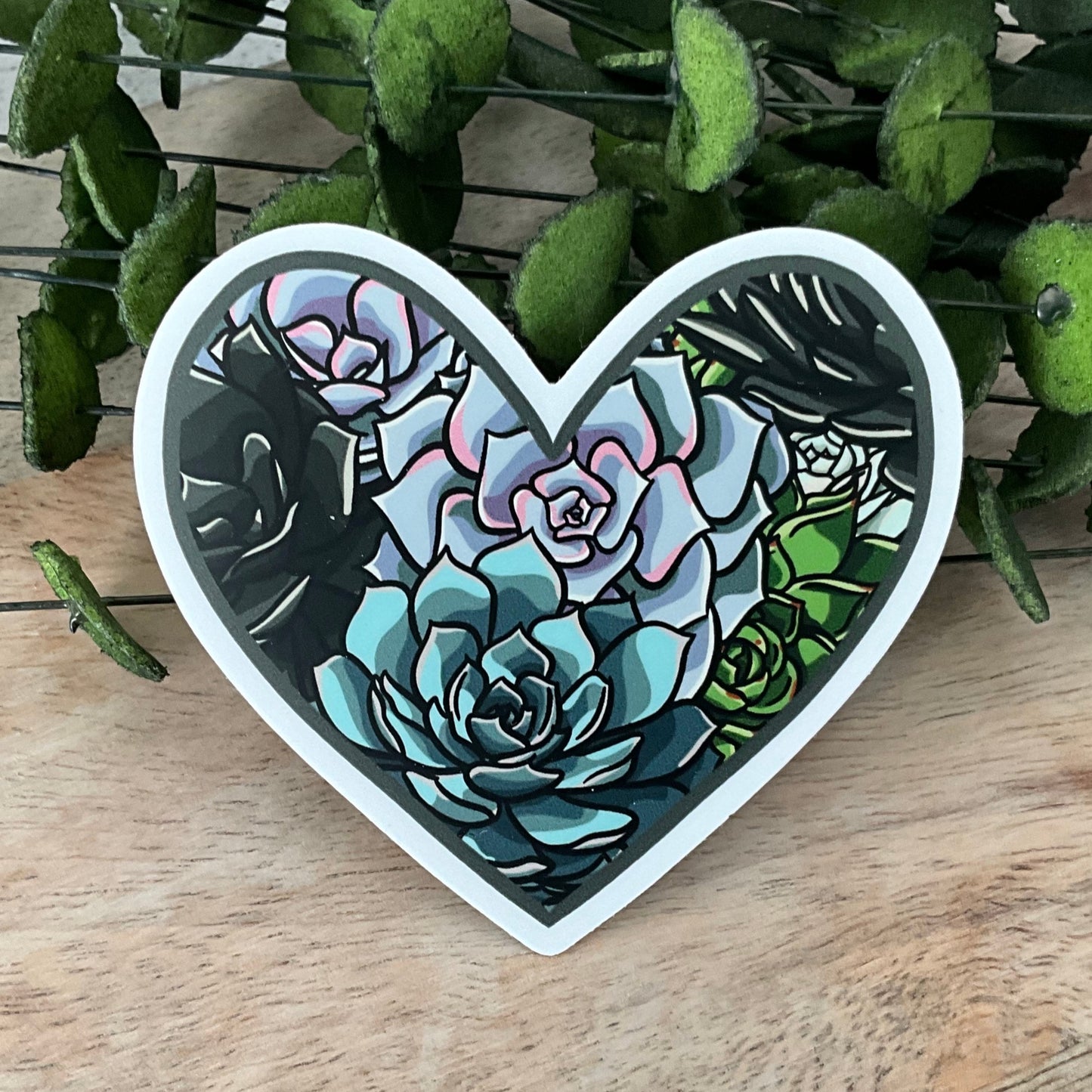 Succy Heart Succulent Sticker