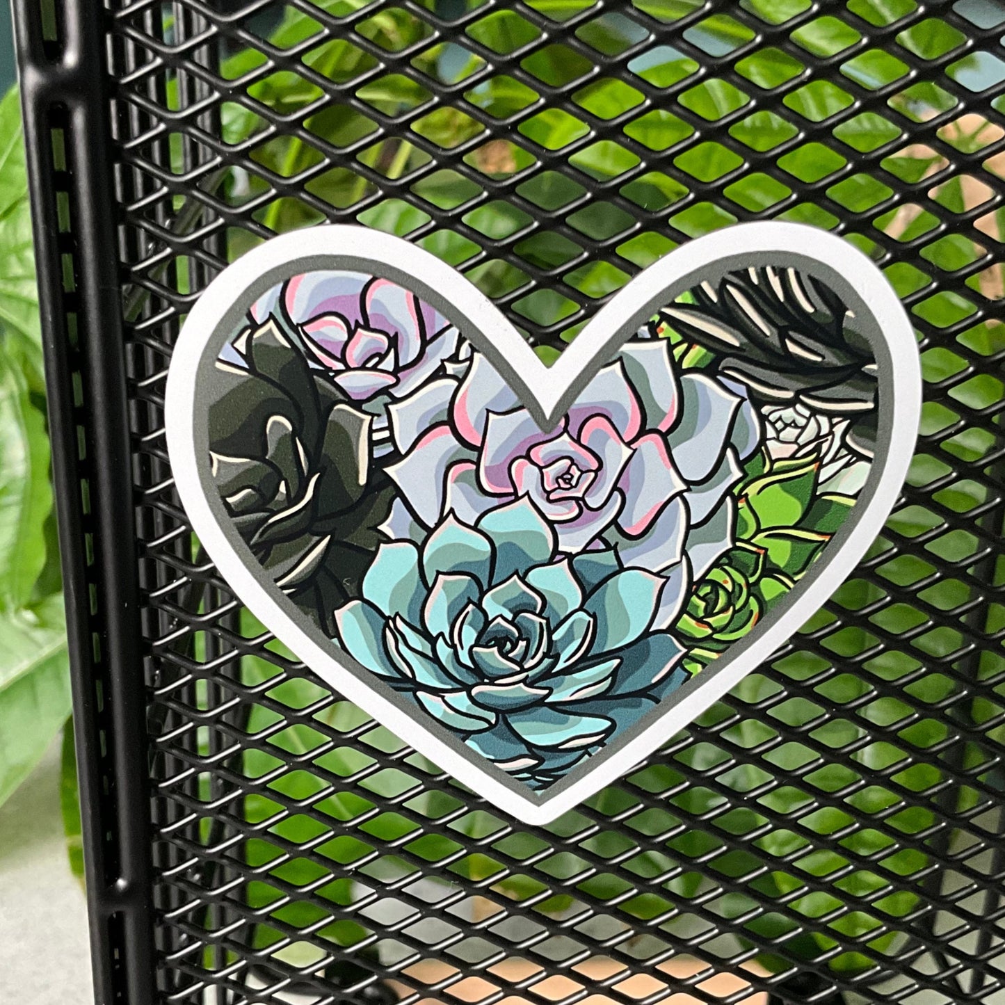 Succy Succulent Heart Magnet