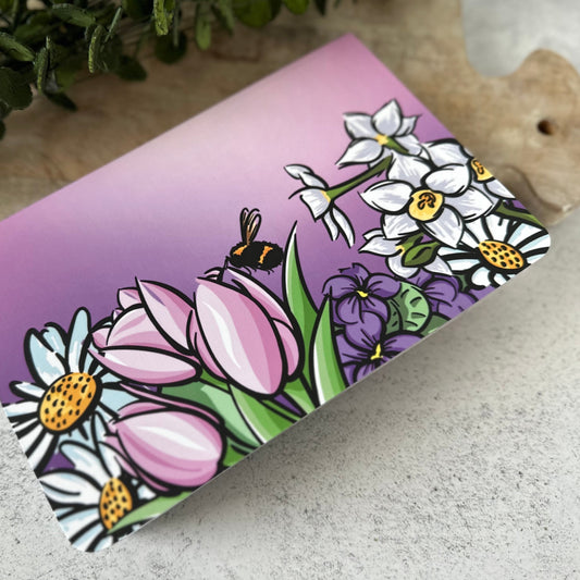 8"x5" Pink Floral Notebook, Layflat, Lined
