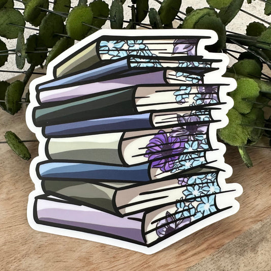Pastel Floral Book Sticker
