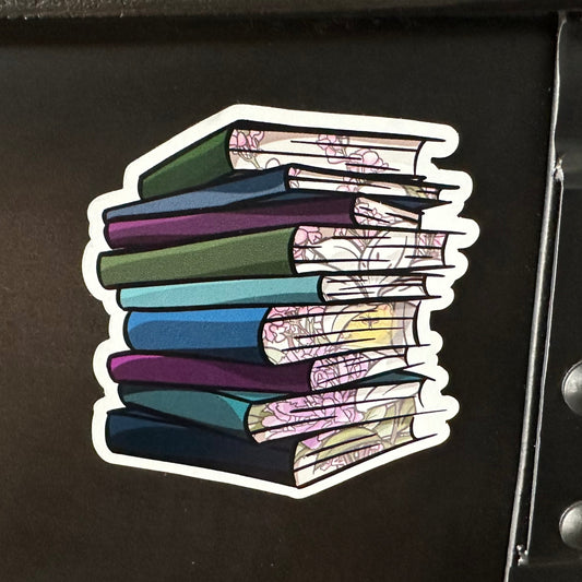 Jewel Toned Floral Book Magnet