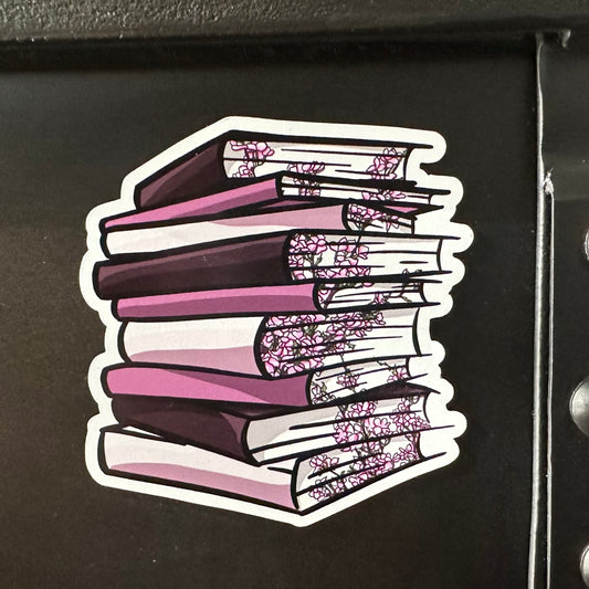 Pink Floral Book Magnet
