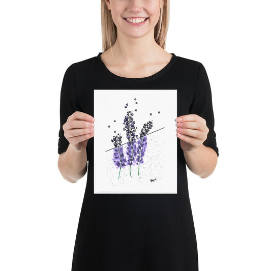 Lavender Geometric Watercolor Print
