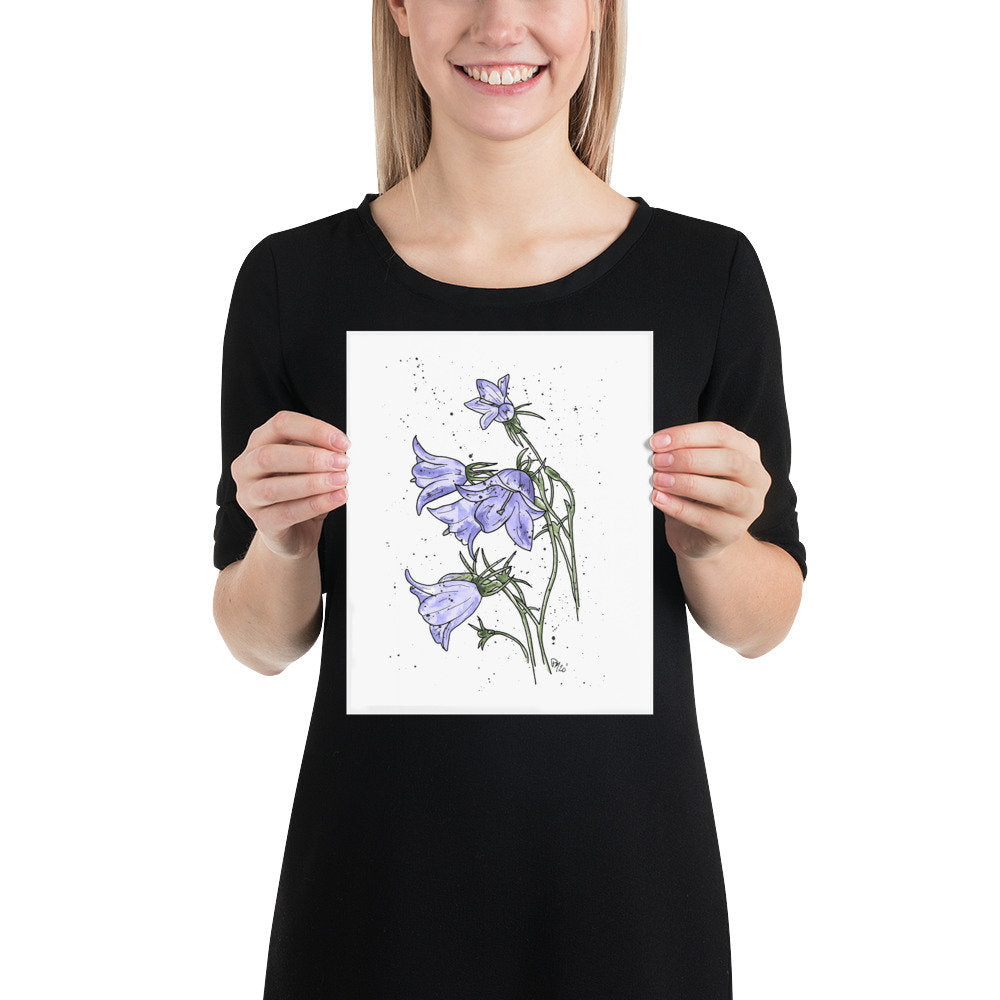 Watercolor Bellflower Print