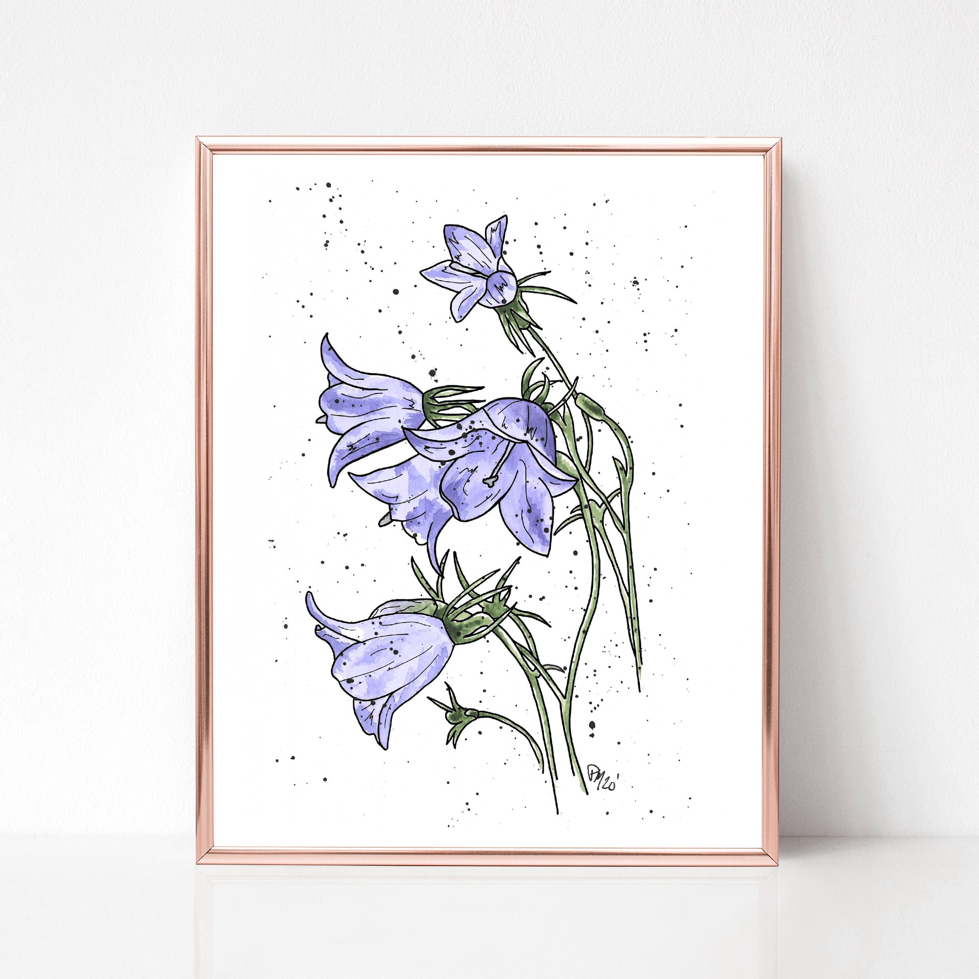 Watercolor Bellflower Print