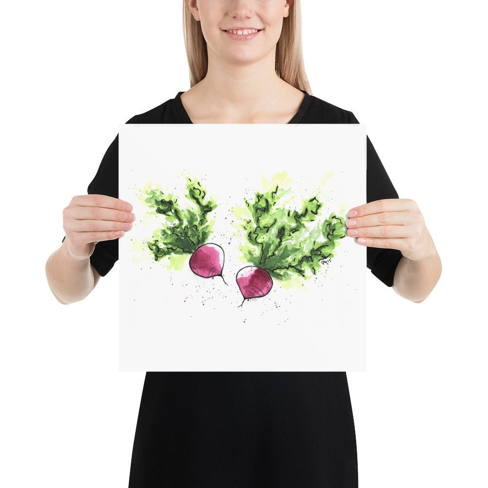 Radish Watercolor Print