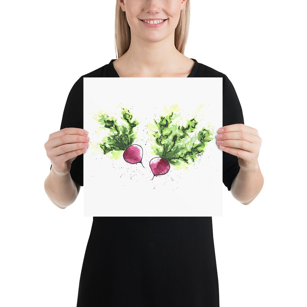 Radish Watercolor Print