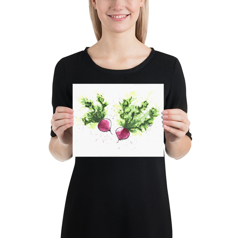 Radish Watercolor Print