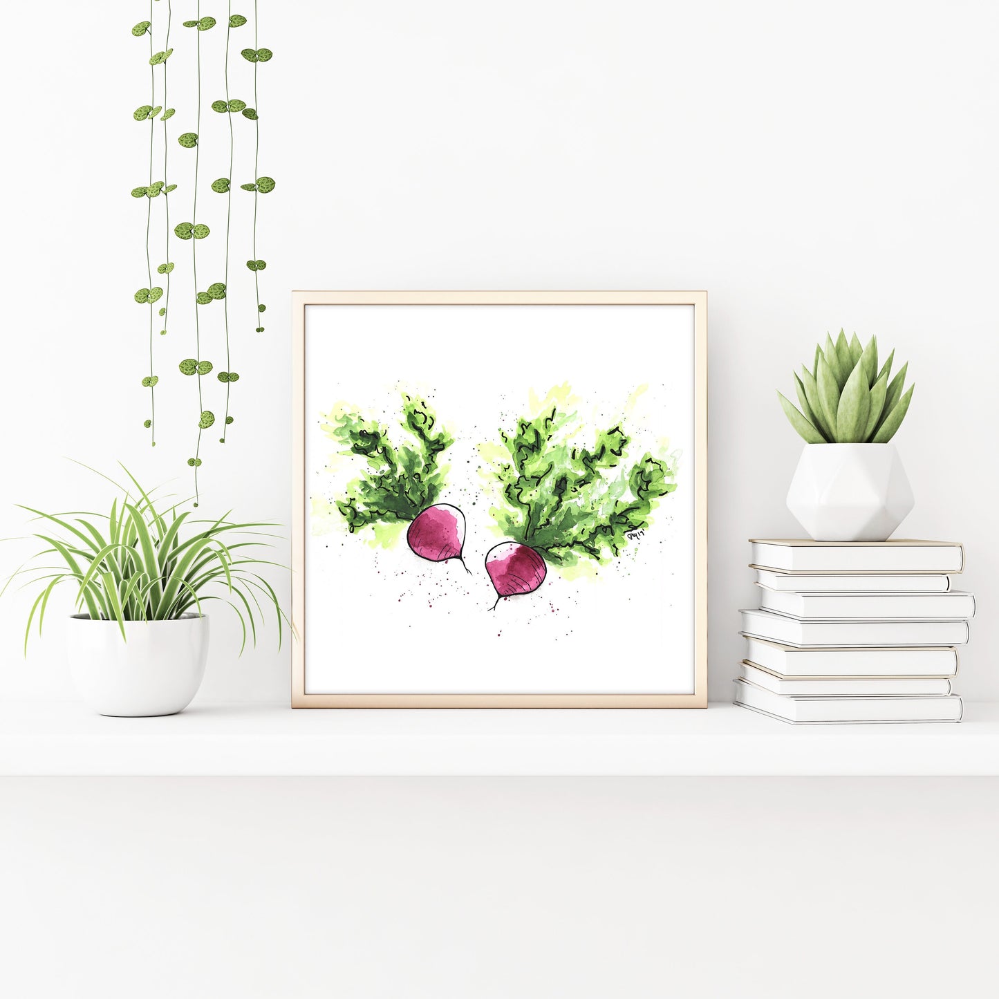 Radish Watercolor Print