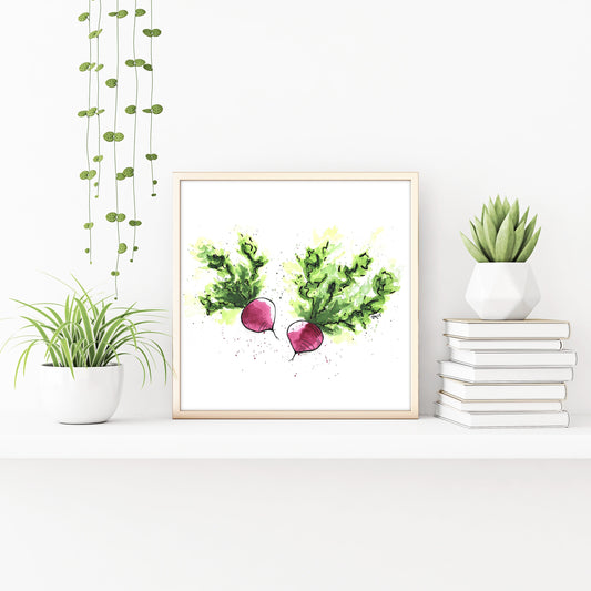 Radish Watercolor Print