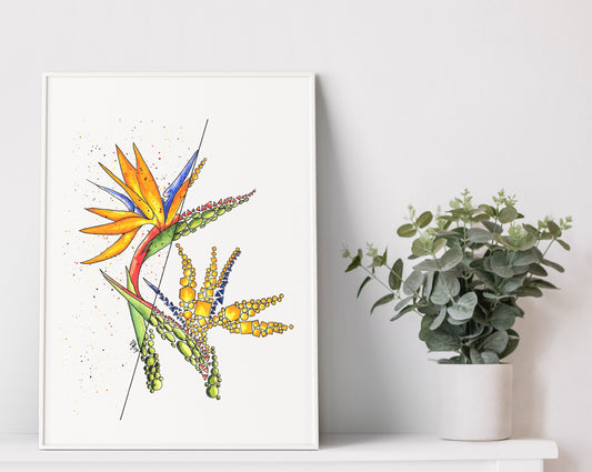 Bird of Paradise Watercolor Print