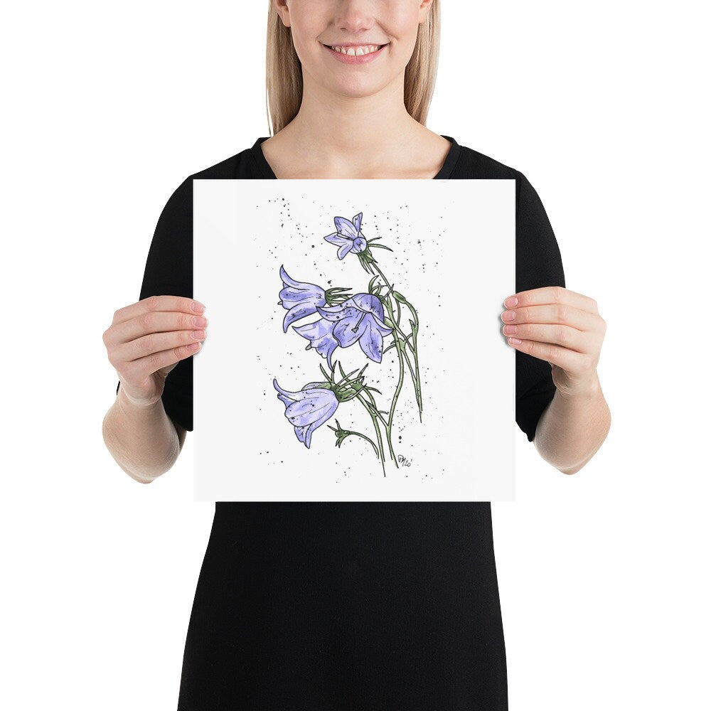 Watercolor Bellflower Print