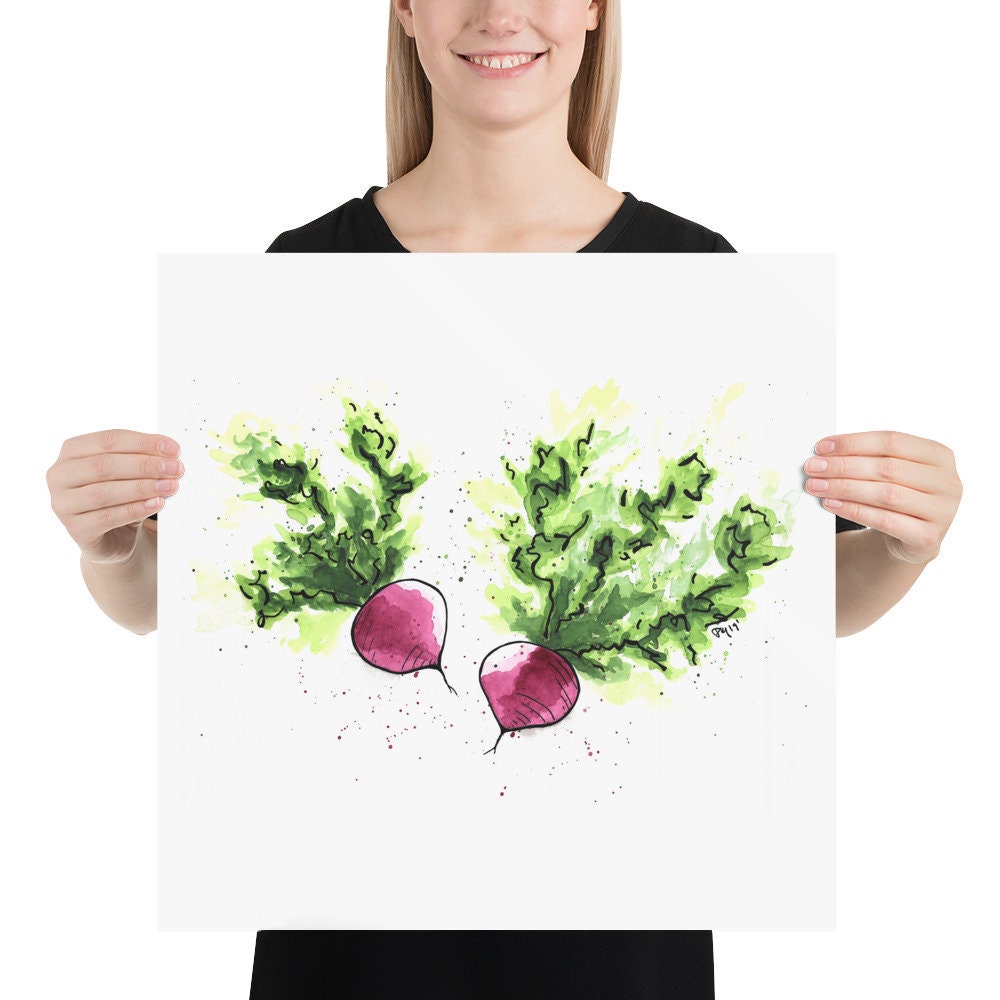 Radish Watercolor Print