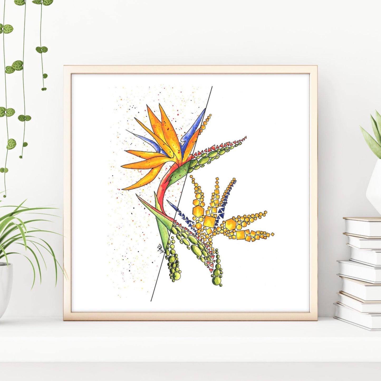 Bird of Paradise Watercolor Print