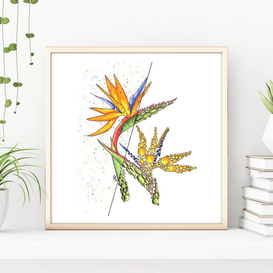 Bird of Paradise Watercolor Print