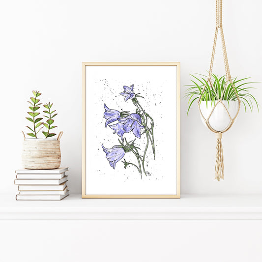 Watercolor Bellflower Print
