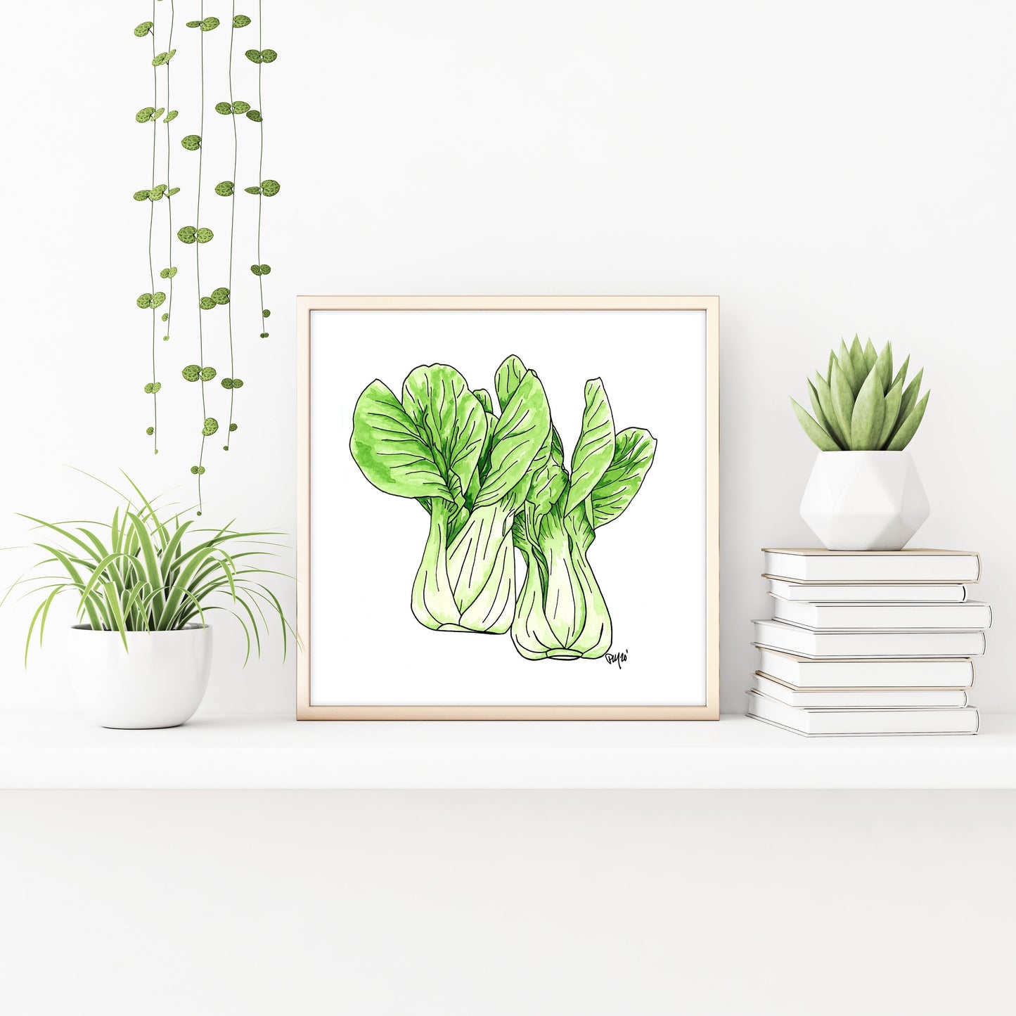Bok Choy Watercolor Print