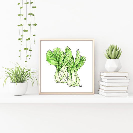 Bok Choy Watercolor Print