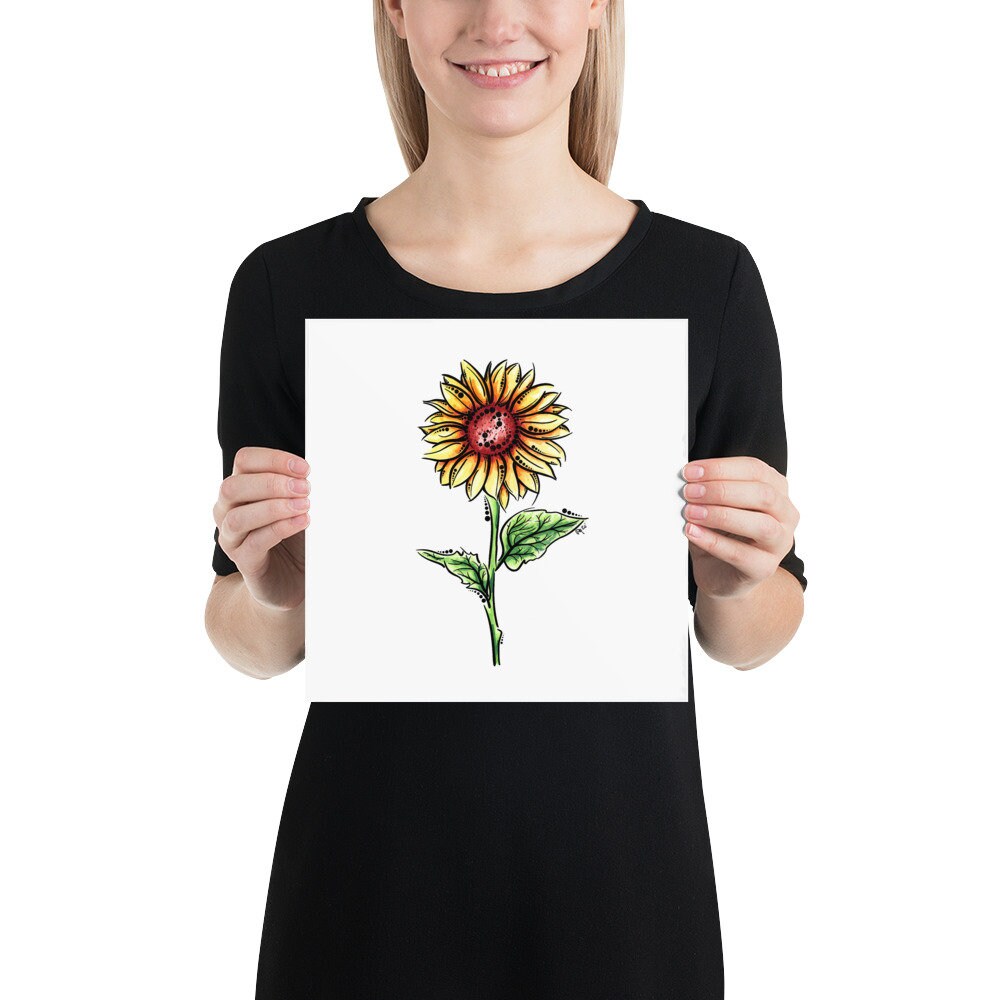 Sunflower Watercolor Print