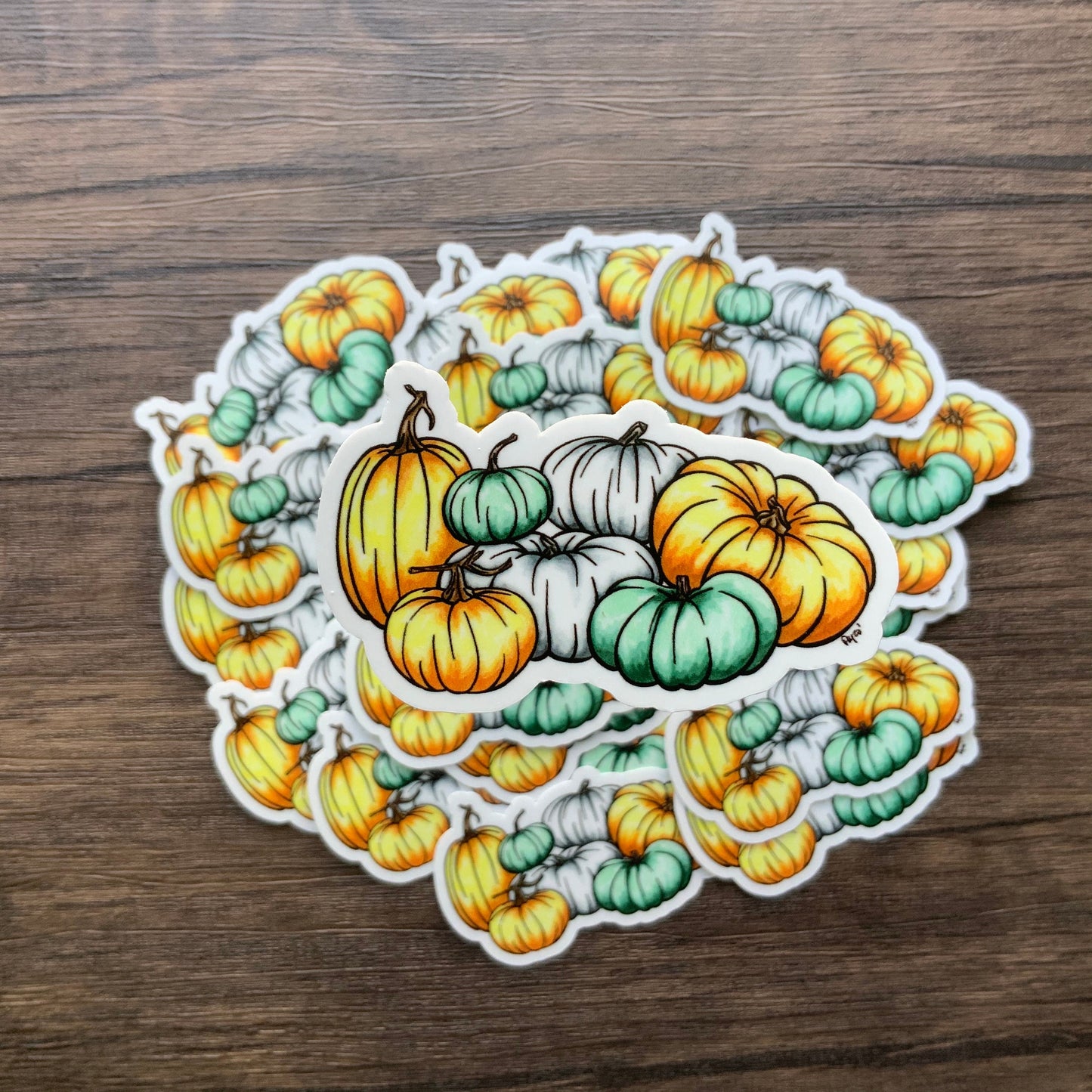 Pile of Pumpkins Vinyl Sticker