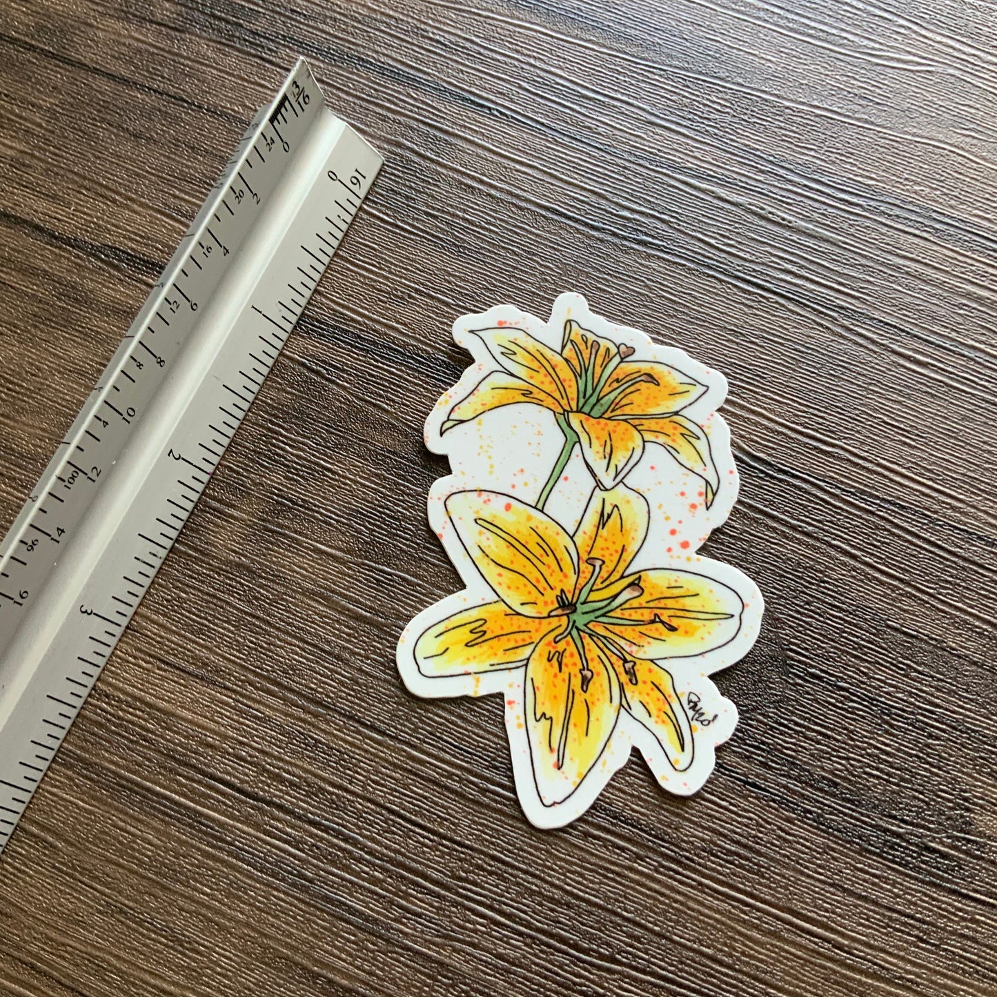 Yellow Lily Vinyl Sticker