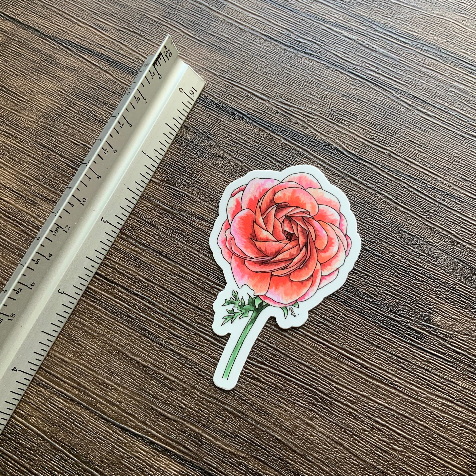 Ranunculus Vinyl Sticker