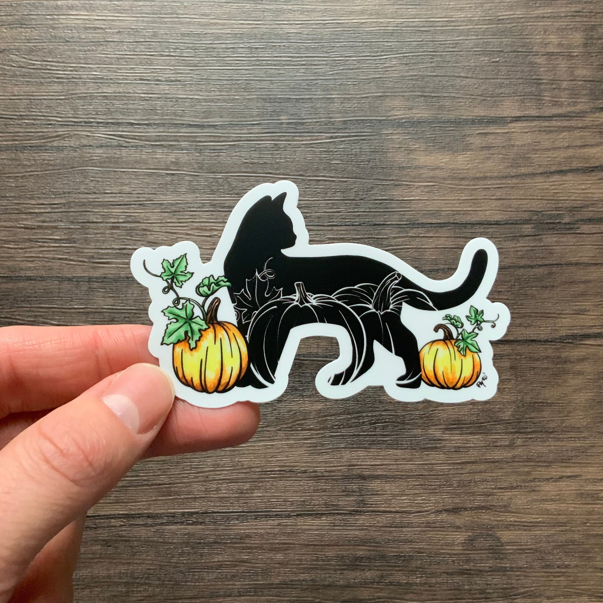 Black Cat Halloween Vinyl Sticker Set