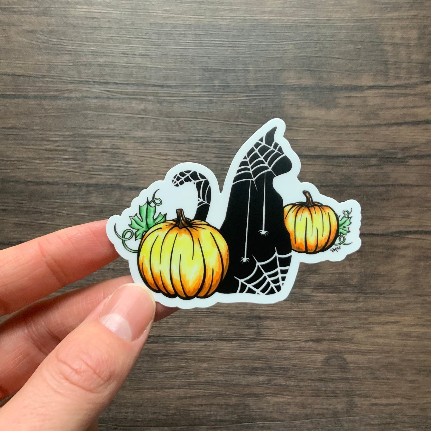 Black Cat Halloween Vinyl Sticker Set