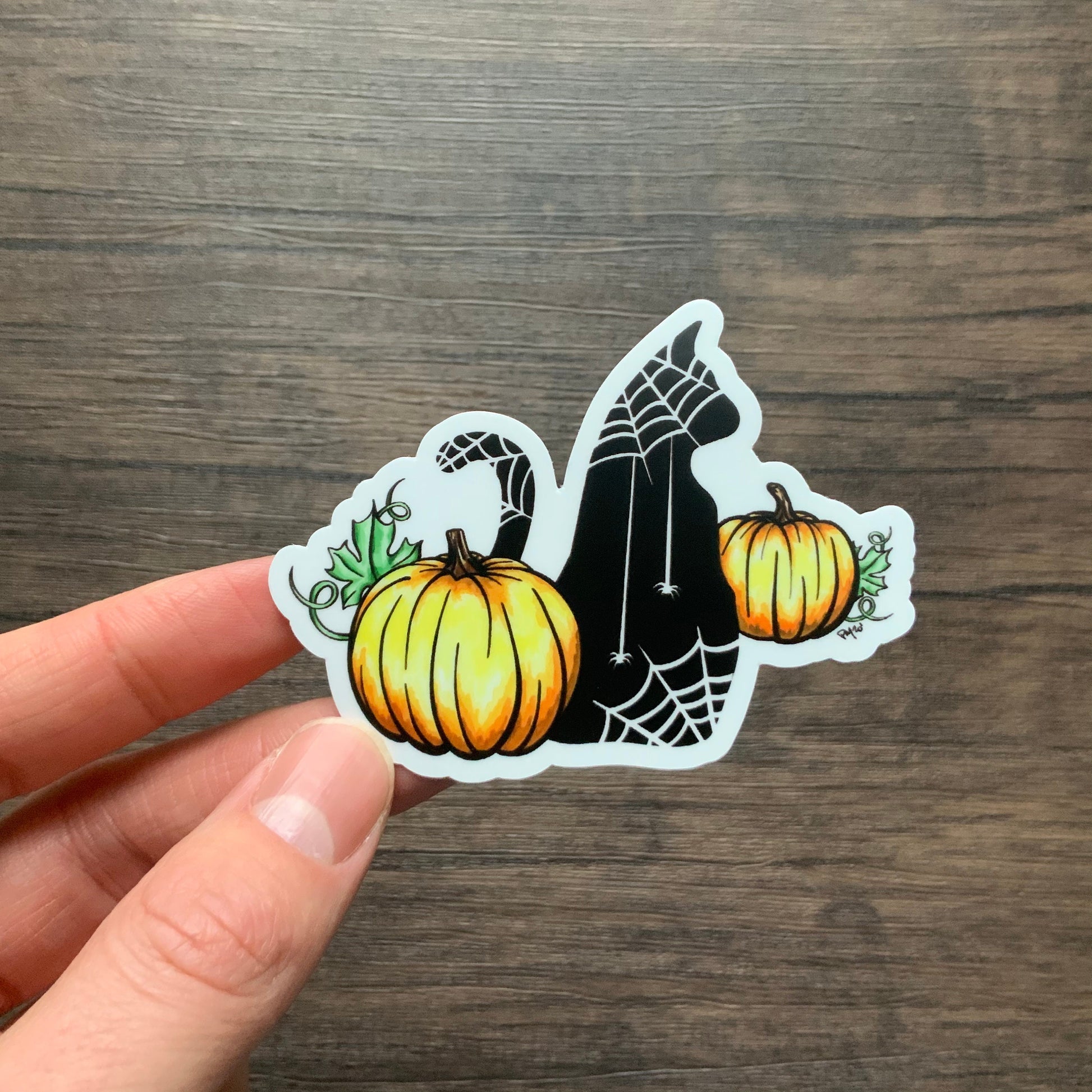 Black Cat Halloween Vinyl Sticker Set