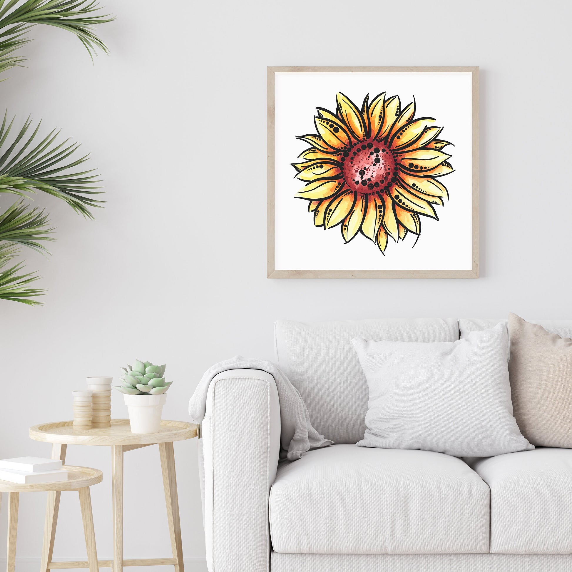 Sunflower Bloom Watercolor Print