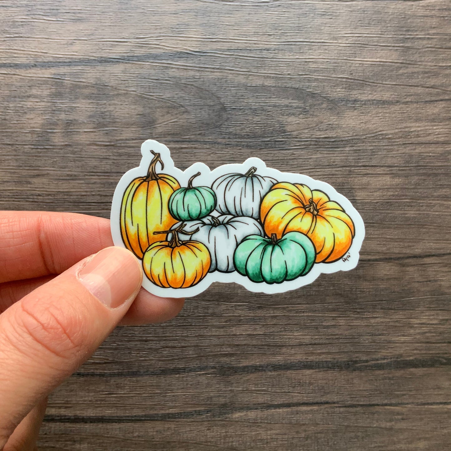 Pile of Pumpkins Vinyl Sticker