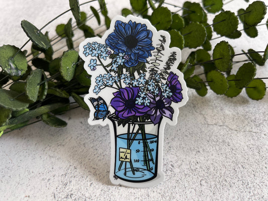 Blue Science Bouquet Vinyl sticker