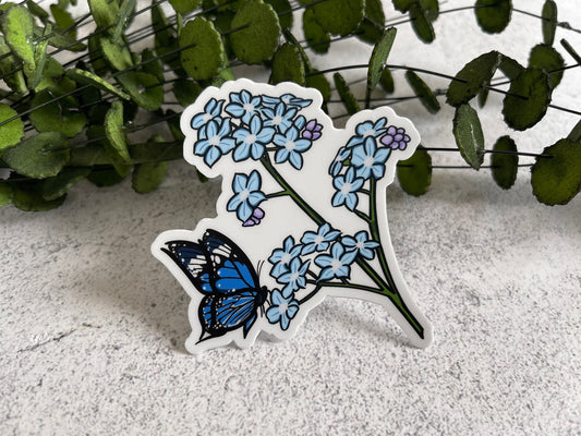 Forget Me Not Vinyl Sticker