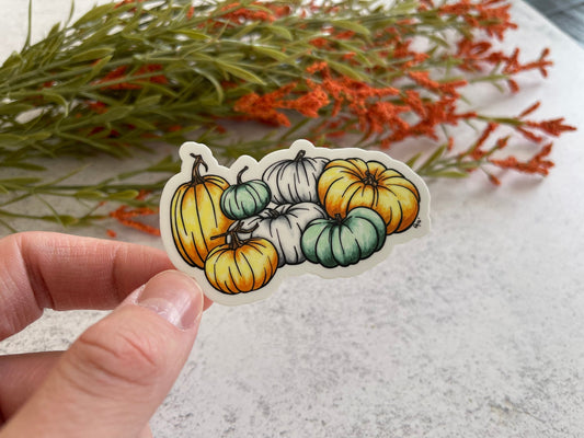 Pile of Pumpkins Vinyl Sticker