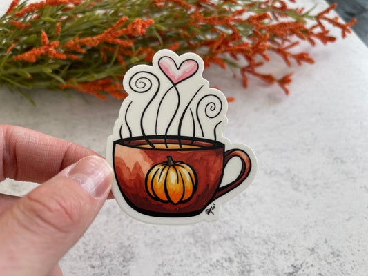 Pumpkin Spice Latte Vinyl Sticker