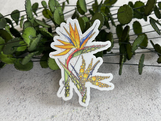Bird of Paradise Vinyl Sticker
