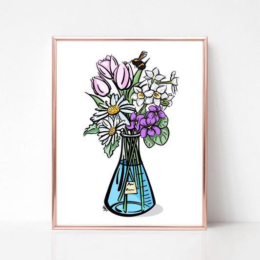 Science Pink Floral Print