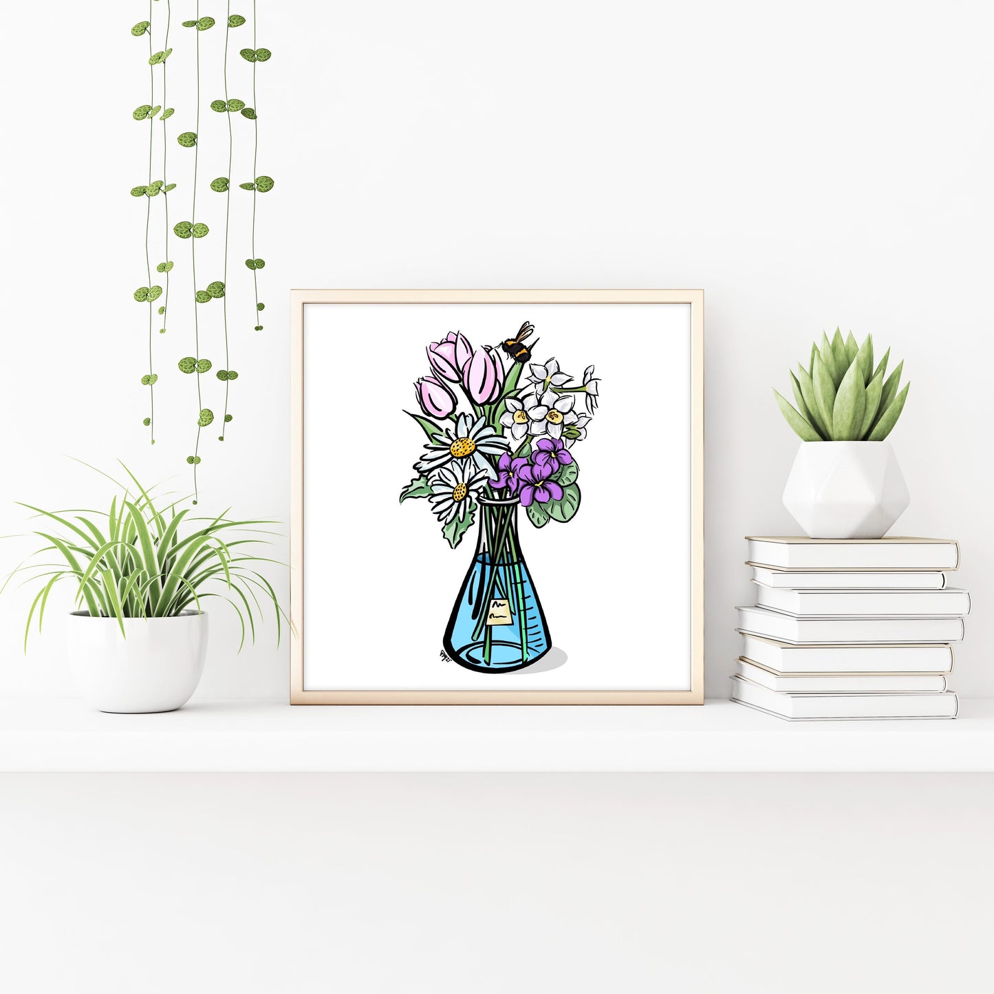 Science Pink Floral Print